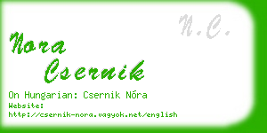 nora csernik business card